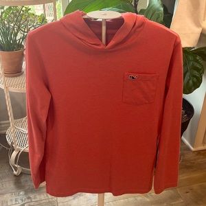 Vineyard vines Edgartown hoodie T-shirt coral boys small like new condition